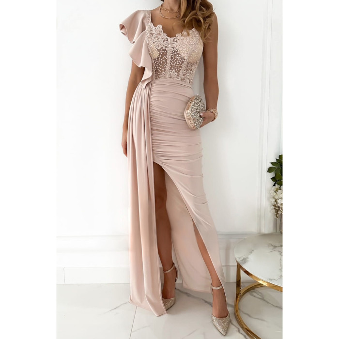 Fashion Sexy Slim Sleeveless Casual Party Slit Party  Wedding Guest Dress