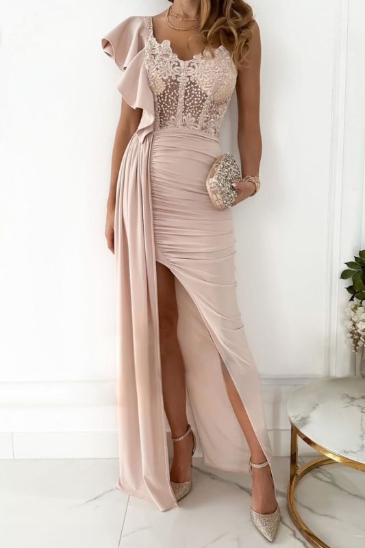 Fashion Sexy Slim Sleeveless Casual Party Slit Party  Wedding Guest Dress