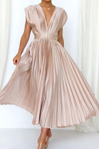 Summer Women's Solid Color Party Strapless Stitching Homewear  Maxi Dress