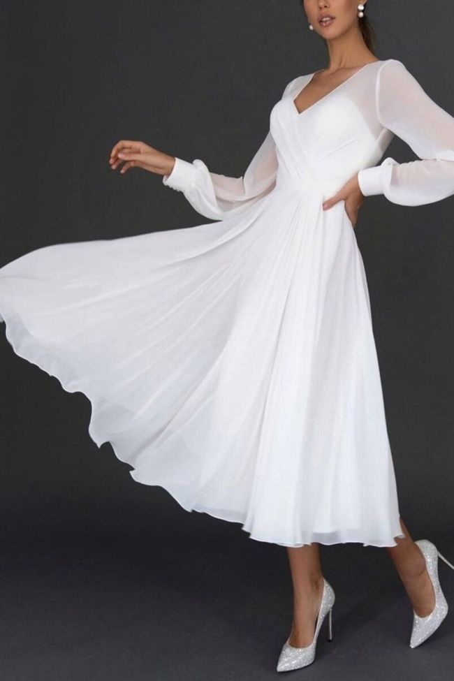 Summer Sexy Fashion Long Sleeve Mesh Sling Wedding Guest Dress