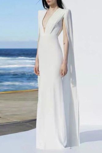 Women's Fashion Elegant Summer Sexy V Neck  Wedding Guest Dress