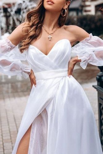 Elegant Fashion Sexy Off Shoulder High Waist Bodycon Party  Wedding Guest Dress