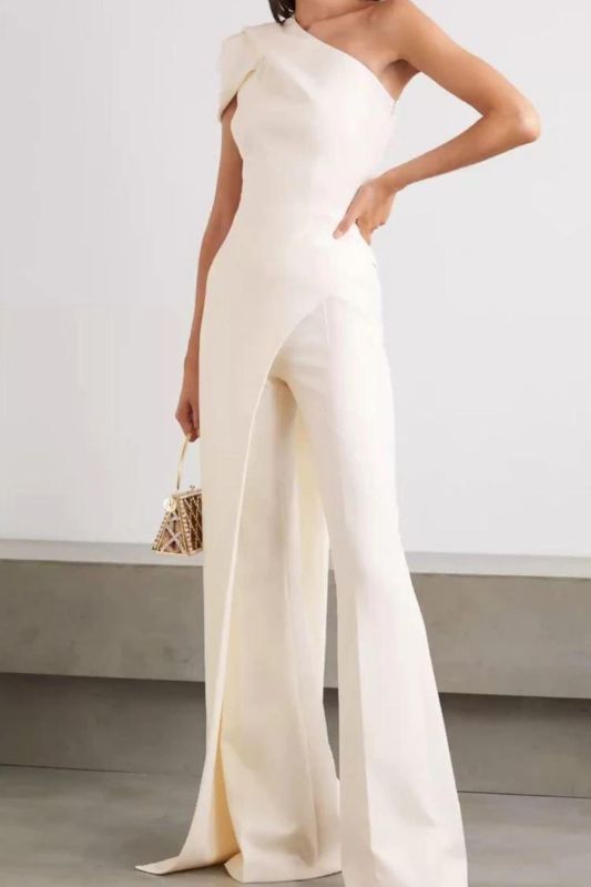 Summer High Waist Straight Casual Halter Neck Backless Party Wedding Jumpsuit