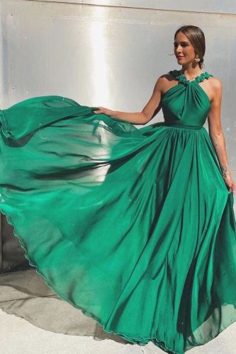 Women's Stylish Sexy Slim Big Swing Backless Wedding Guest Dress
