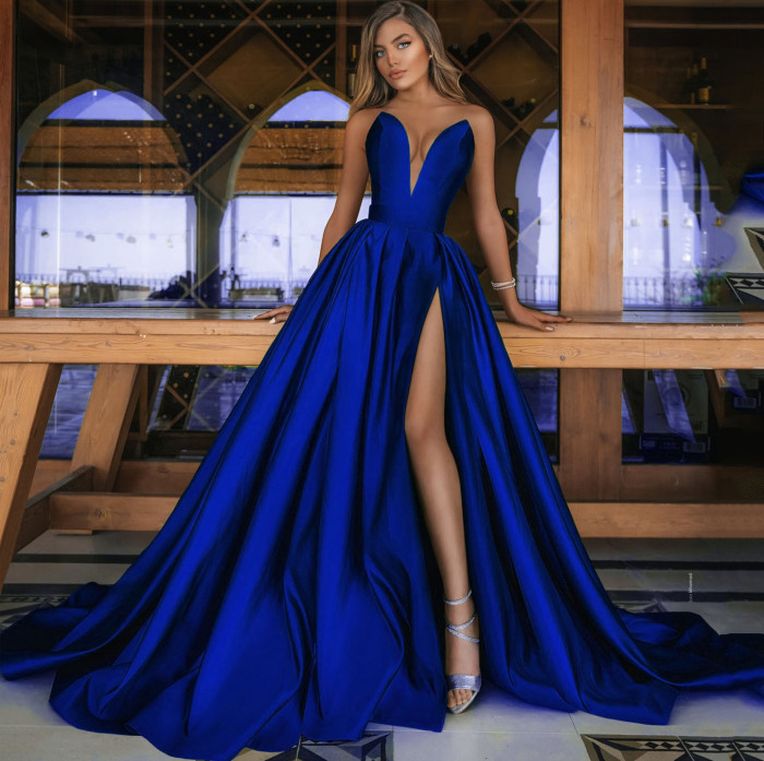 Elegant Wedding Sexy Party Elegant Chic Vintage Deep V Off Shoulder Wedding Guest Dress
