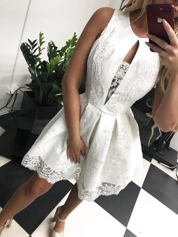 Summer Women's Sleeveless O Neck Pleated A Line Sexy Party  Casual Dress