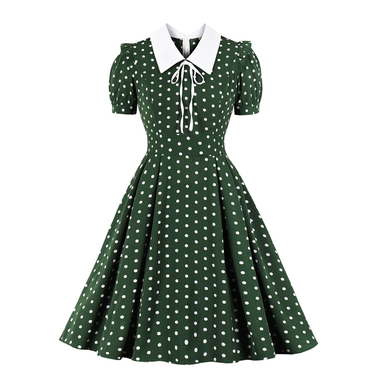 AXOE Donna Vestito Cerimonia Elegante Vintage Anni 50 Rockabilly Con - Foto 9