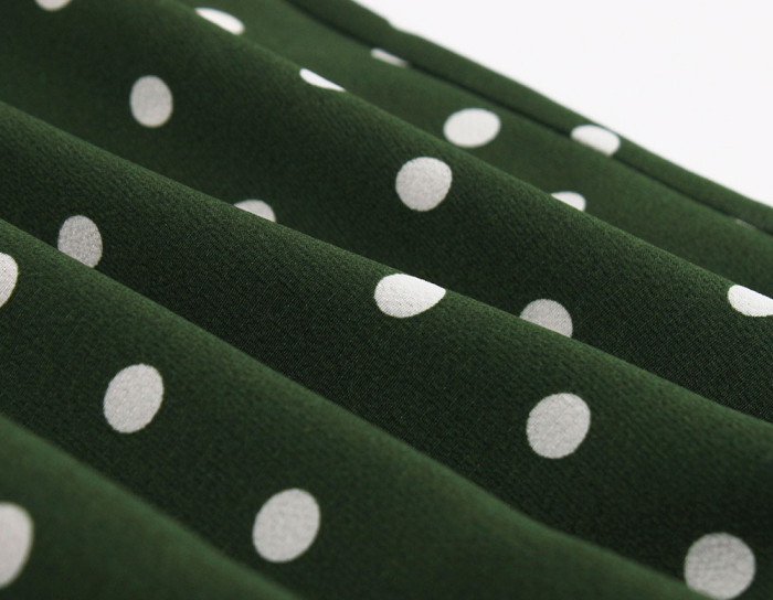 Women's Fashion Sexy Vintage Polka Dot Rock 'n Roll 40 Years  Casual Dress