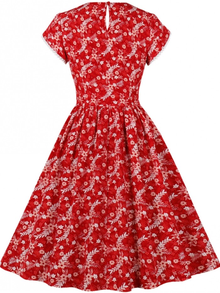 Women's Summer Casual Party Sleeveless Vintage 60s 50s Swing Dress