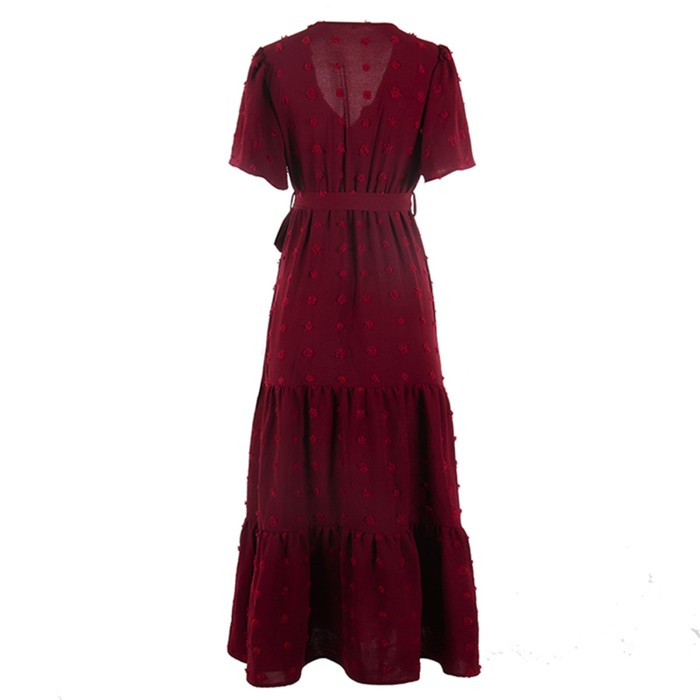 Women's Elegant V Neck High Waist Camisole Casual Fashion  Maxi Dress