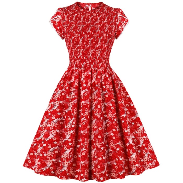 Women's Summer Casual Party Sleeveless Vintage 60s 50s Swing Dress