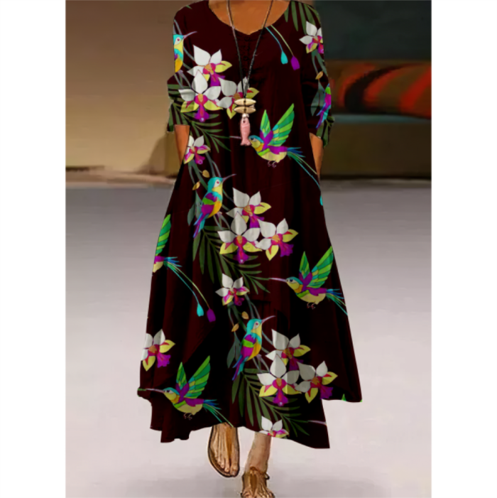 Women Fashion Party Sexy High Waist Long Sleeve Elegant Casual Dress