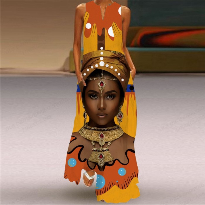 Women's Fashion Party Sleeveless Casual Sexy Beach  Maxi Dress