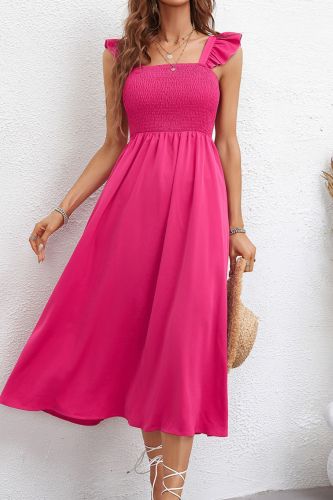 Slim Fit Elegant Fashion Ladies Square Neck Stretch Lace High Waist Slim  Maxi Dress