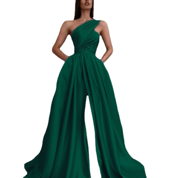 Women's Sexy Split Shoulder Fashion Elegant Party Wedding Guest Dress