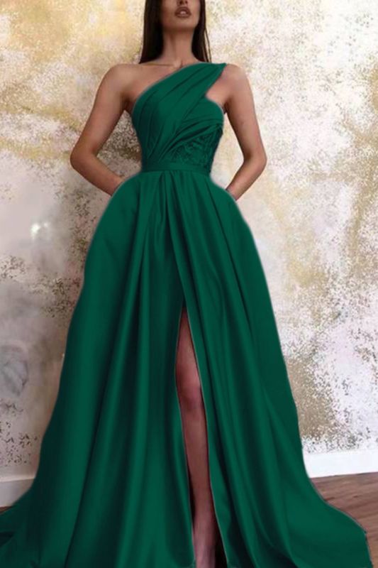 Women's Sexy Split Shoulder Fashion Elegant Party Wedding Guest Dress