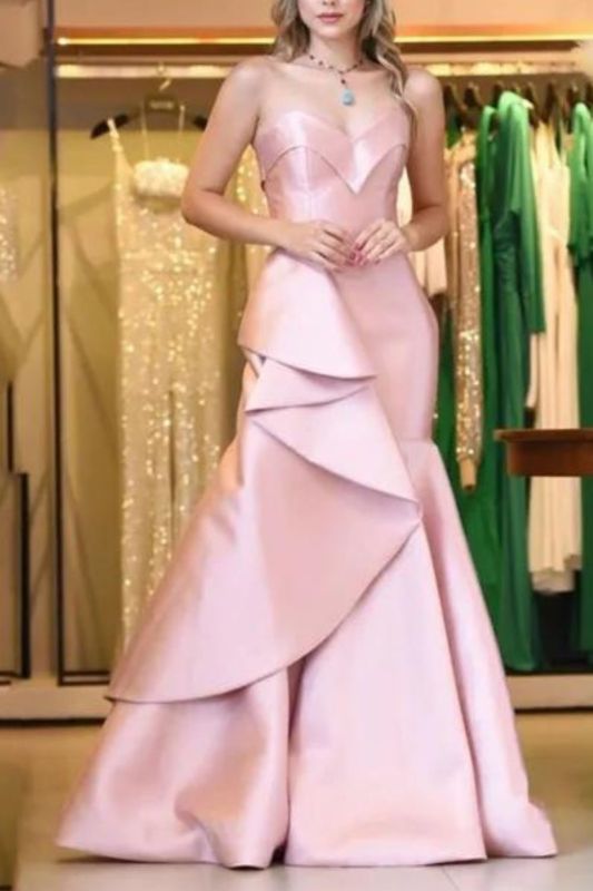 Elegant Temperament Sexy Fishtail Fashion Sexy Party Solid Wedding Guest Dress