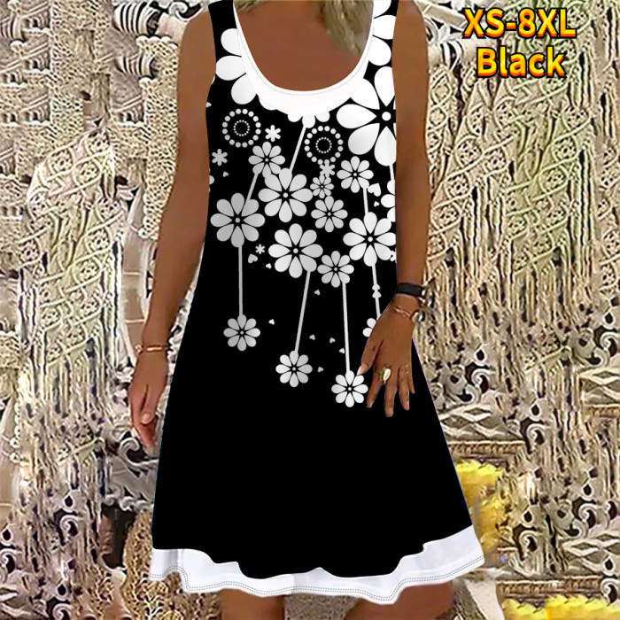 Women's Loose A-Line Sleeveless Daily 3D Printing Casual Dress