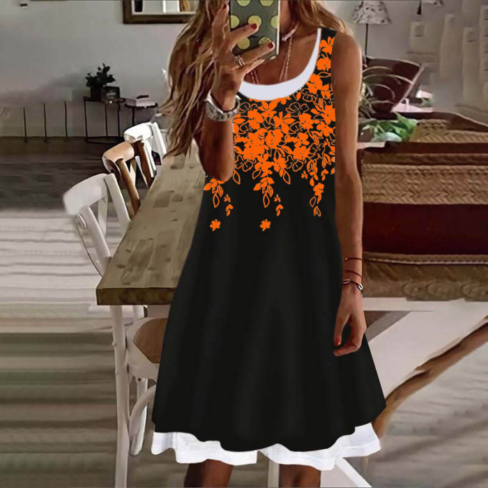 Women's Loose A-Line Sleeveless Daily 3D Printing Casual Dress