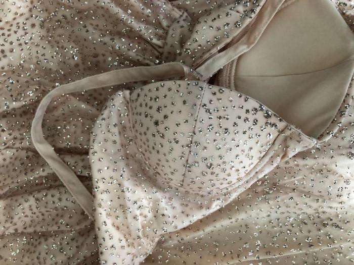 Summer Women's Sexy Polka Dot Sequins Reflective Sexy Mesh Halter Wedding Guest Dress