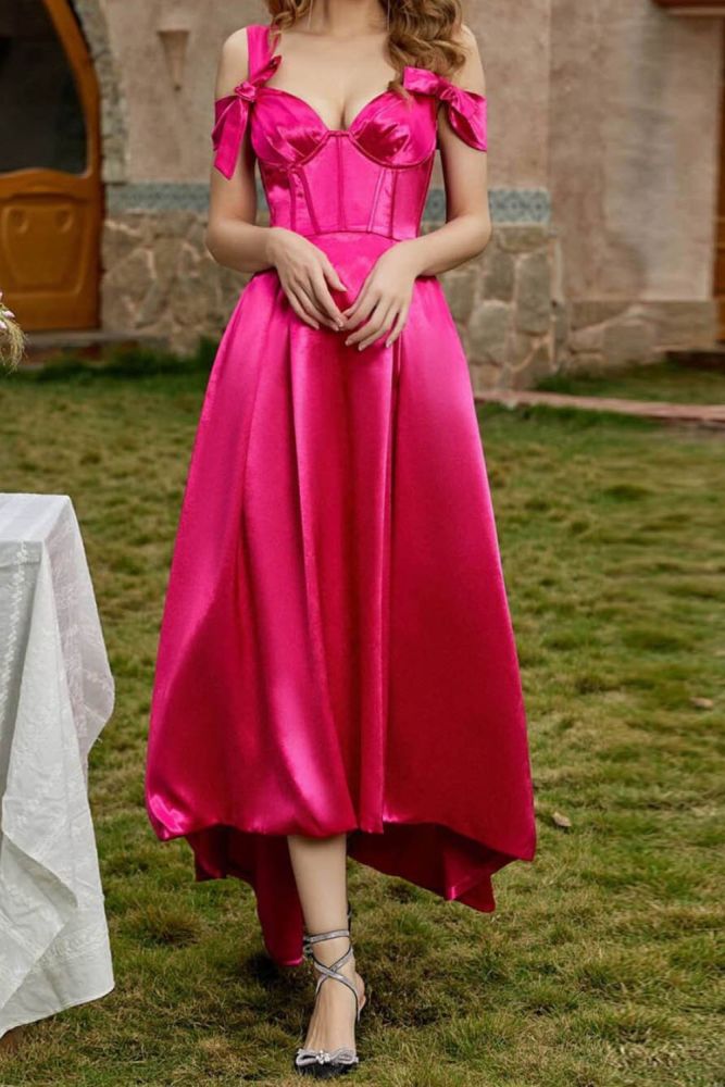 Fashion Solid Color Sexy Elegant Party Prom Evening  Wedding Guest Dress