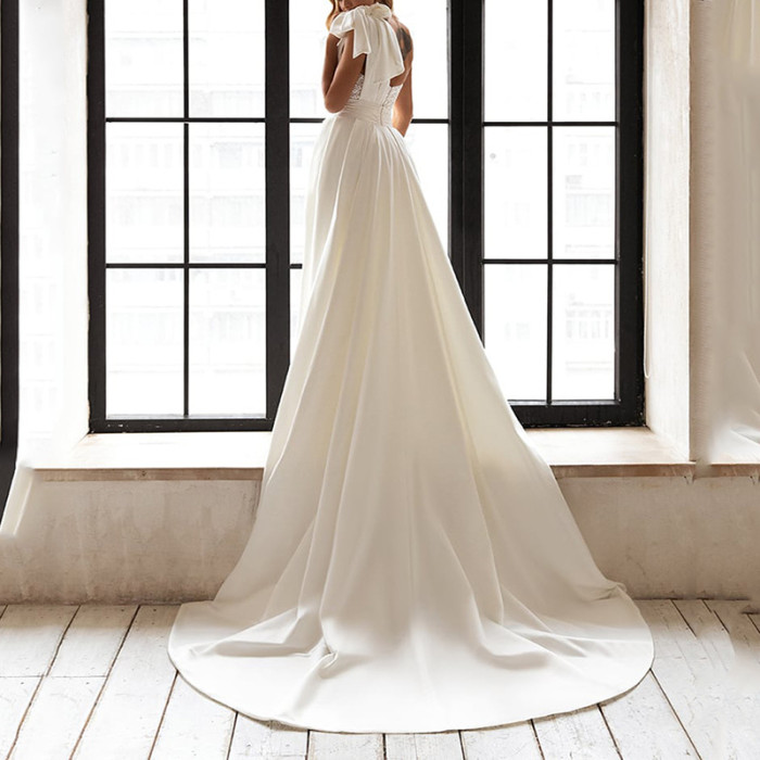 Sexy Elegant Slim Fashion Lace-Up Sequin Party Tube Top Wedding Guest Dress