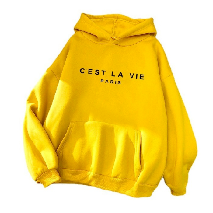 Women's Long-sleeved Loose Letter Print Hoodies
