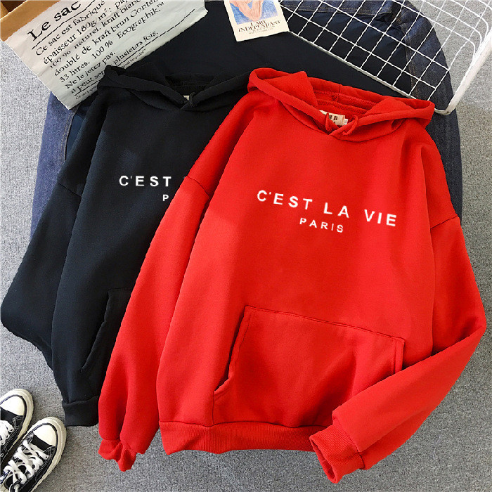 Women's Long-sleeved Loose Letter Print Hoodies