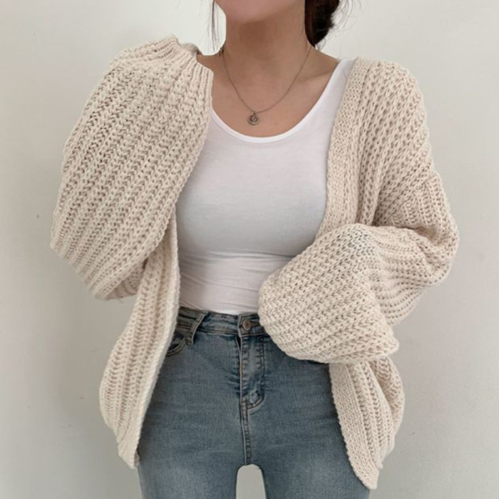 Women Vintage Casual Streetwear Sweater Cardigan