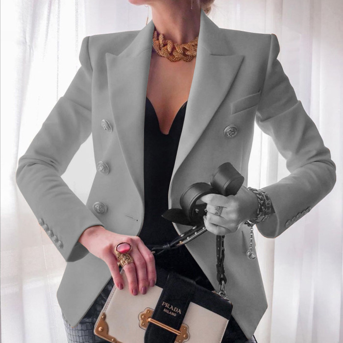 Women's Solid Color Fashion Sexy Button Casual Elegant Blazer