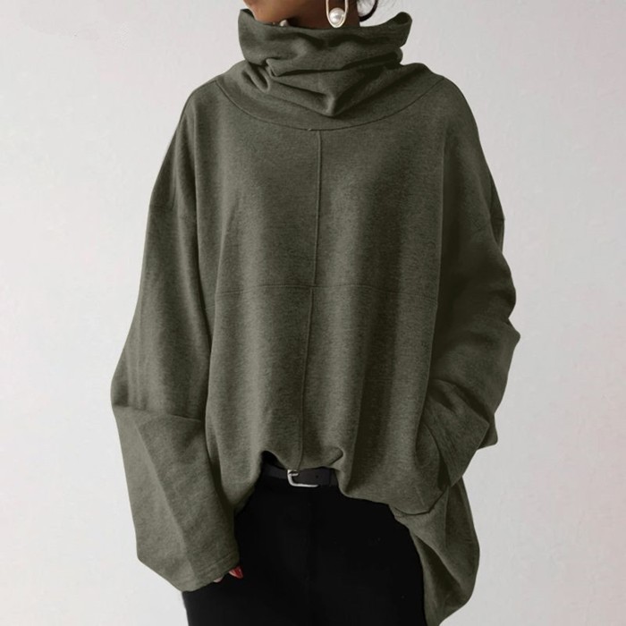 Fashion Casual Solid Color Chic Oversized Pullover Sweatshirts