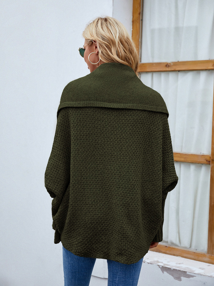 Women Knitwear Batwing Sleeve Oversized Fashion Cardigans