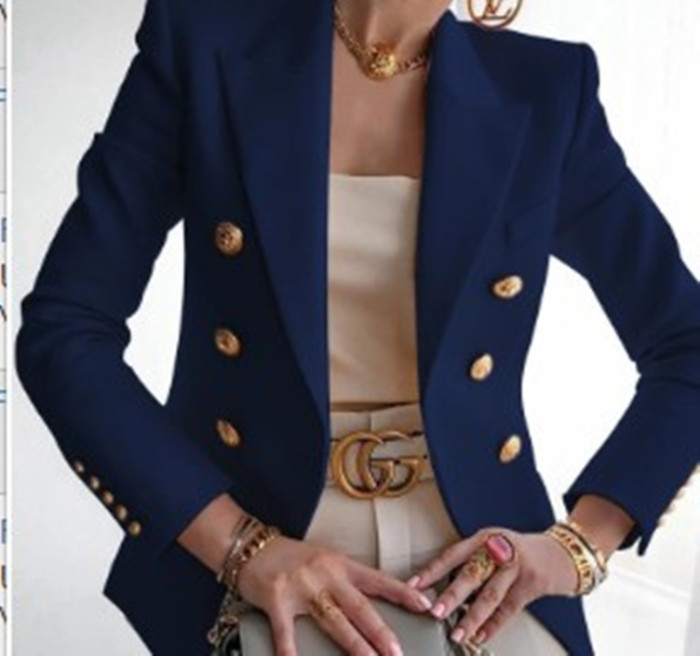 Women's Solid Color Fashion Sexy Button Casual Elegant Blazer