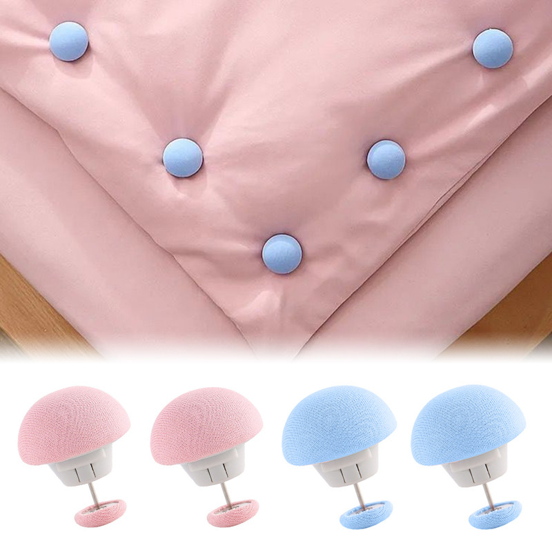 4/6/8pcs Mushroom Quilt Clips Macaron Pegs Duvet Sheet Cover Quilt Holder Slip-resistant Blanket Clothes Clips Home Organization