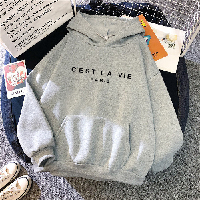 Women's Long-sleeved Loose Letter Print Hoodies