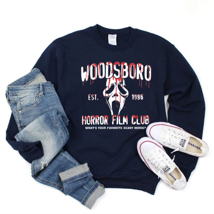 Halloween Stylish Casual Print Crewneck Sweatshirts