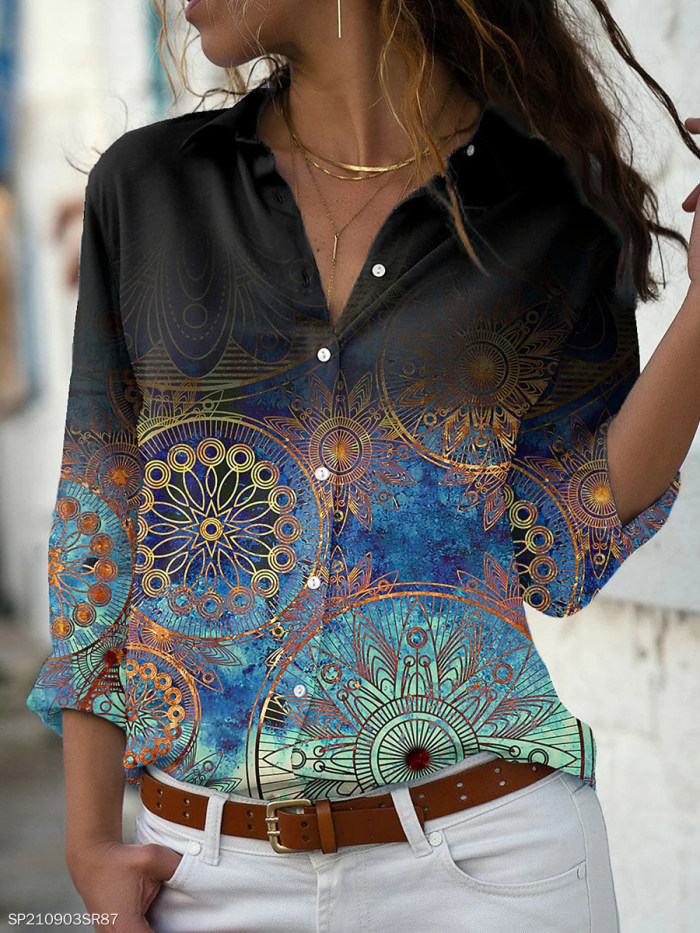 Fashion Shirts Casual Long Sleeve Tops Women's Blouse