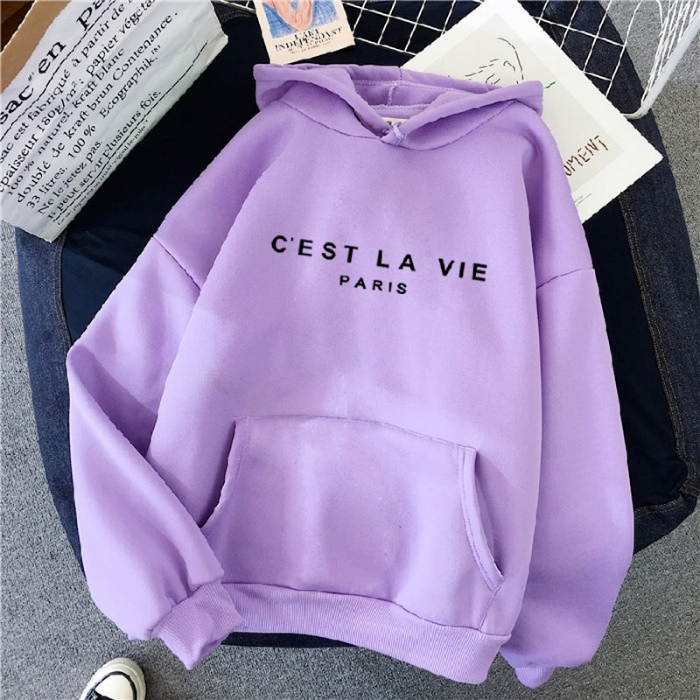 Women's Long-sleeved Loose Letter Print Hoodies