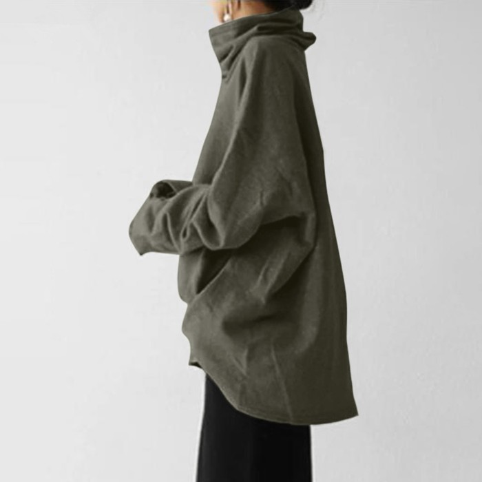 Fashion Casual Solid Color Chic Oversized Pullover Sweatshirts