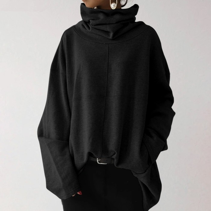Fashion Casual Solid Color Chic Oversized Pullover Sweatshirts