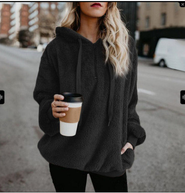Women's Fashion Long Sleeve Solid Hoodies