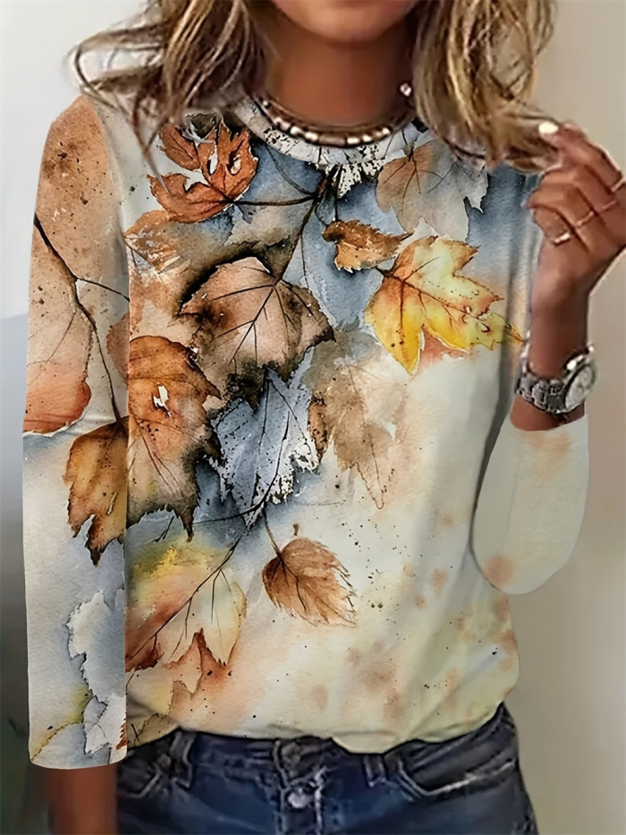 Elegant Casual Fashion Loose Temperament Long Sleeve T-Shirt