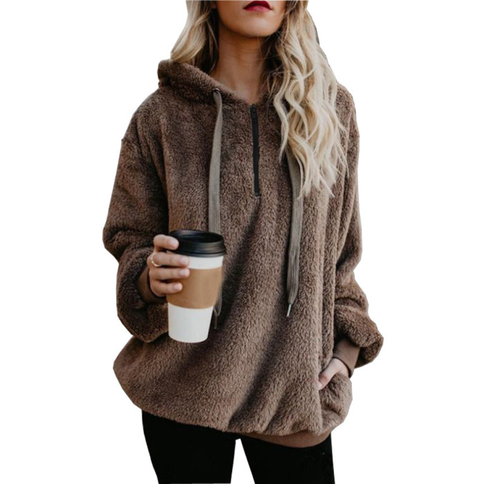 Women's Fashion Long Sleeve Solid Hoodies
