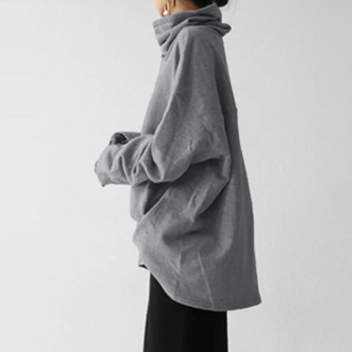 Fashion Casual Solid Color Chic Oversized Pullover Sweatshirts