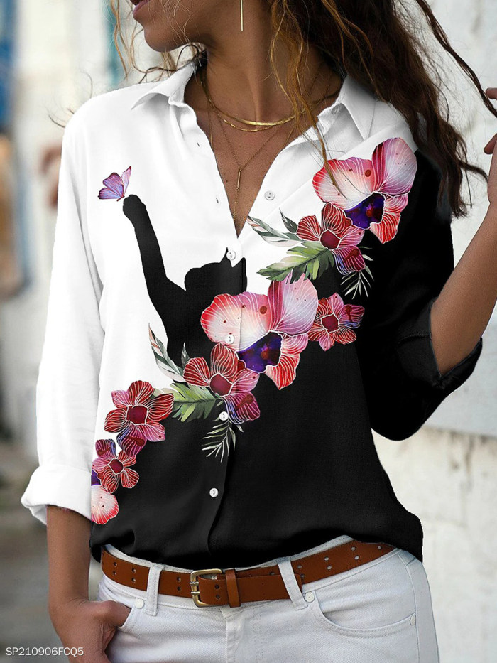 Fashion Shirts Casual Long Sleeve Tops Women's Blouse