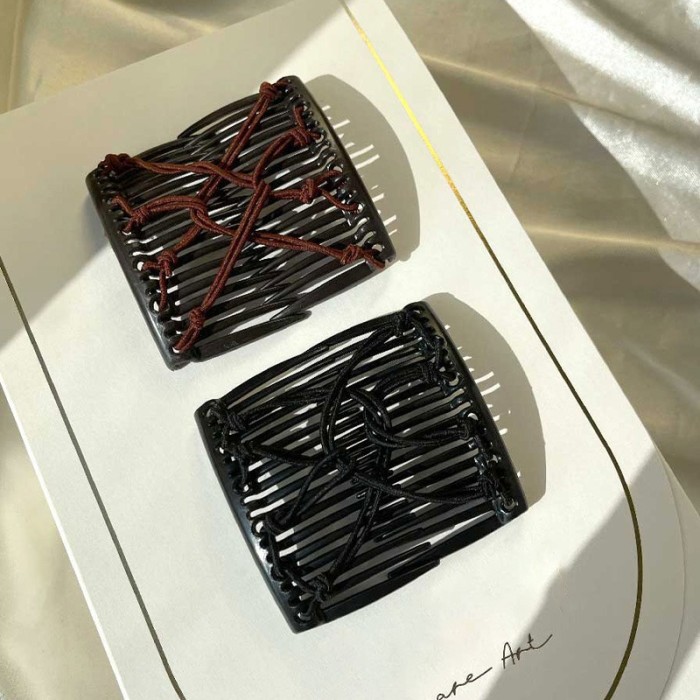 Stretchy Double Slide Comb Hair Clip Adjustable Elastic Hair Comb Hair Accessories