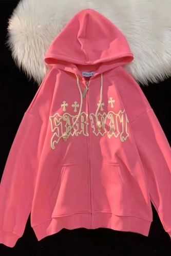 Women Fashion Casual Embroidery Hoodie