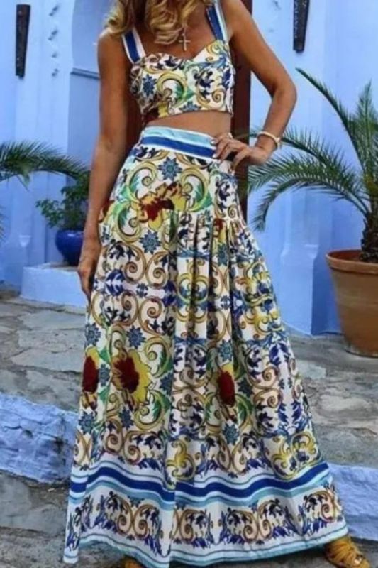 Women Floral Ladies Skirt Fashion Wedding Guest Dresses