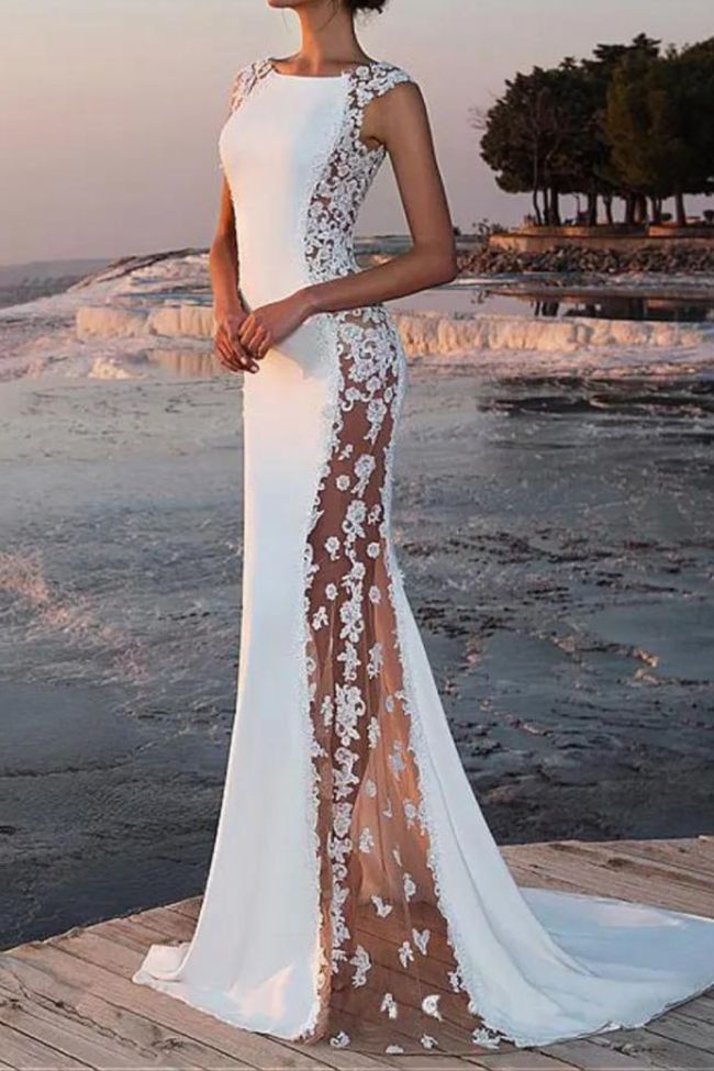 Women Lace Sexy Elegant Sleeveless Wedding Guest Dresses