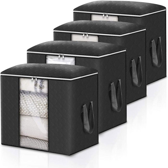 Organize Your Home with This Large Capacity Clothes Storage Bag - Reinforced Handle, Thick Fabric, and Sturdy Zipper